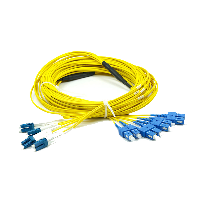 LC-SC/UPC 4-8 Core Pre-terminated Fiber Optic Patch Cord Singlemode Duplex PVC/LSZH