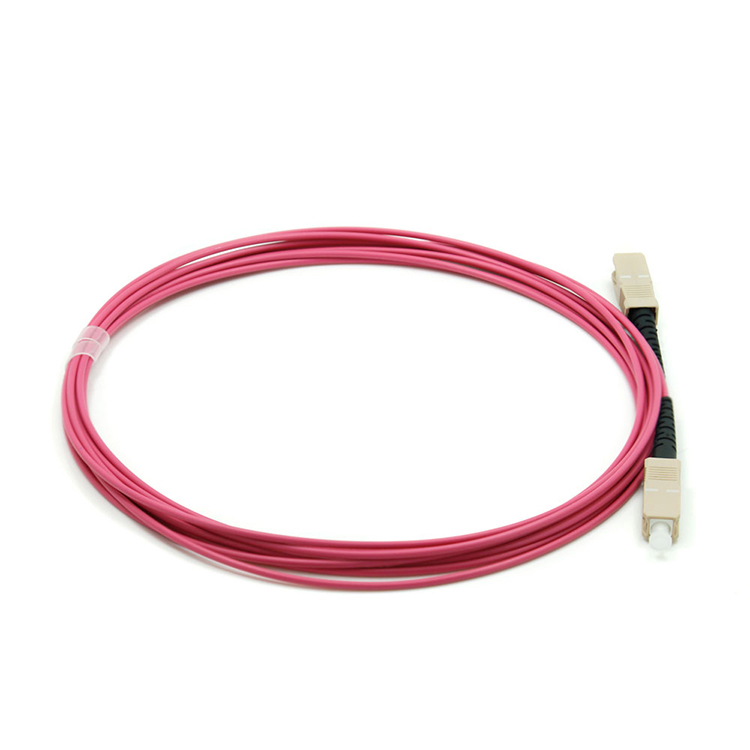 SC-SC/UPC Fiber Optic Patch Cord OM4 Multimode Simplex 50/125um 2.0mm PVC/LSZH