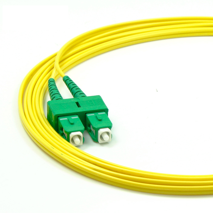 SC-SC/APC Fiber Optic Patch Cord Singlemode Simplex 9/125um 2.0mm PVC