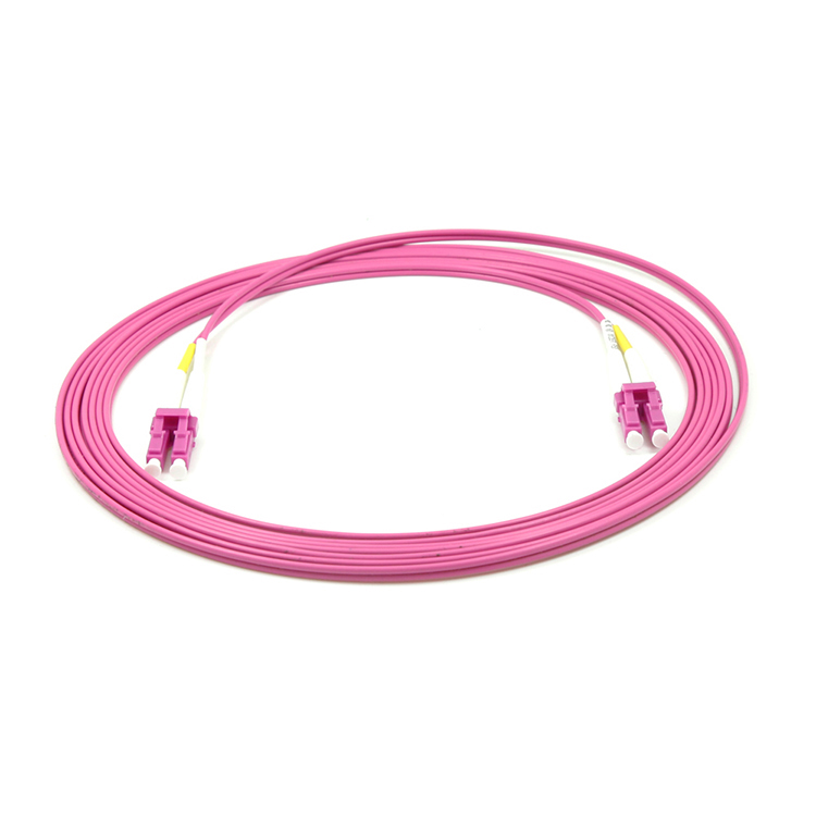 LC-LC/UPC Fiber Optic Patch Cord OM4 Multimode Duplex 50/125um 2.0mm PVC/LSZH