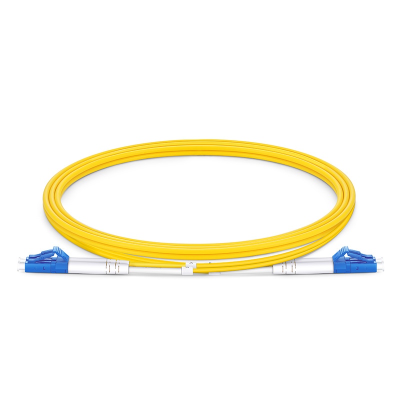 LC - LC/UPC Short Boot Duplex OS2 Single Mode PVC (OFNR) 2.0mm Fiber Optic Patch Cable