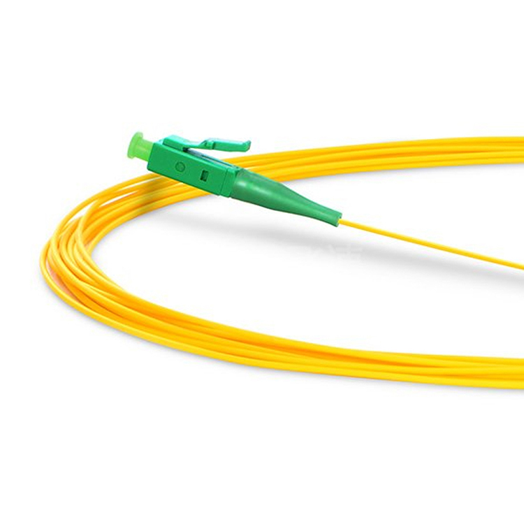LC/APC Optical Fiber Pigtail OS2 Singlemode Simplex 9/125um 0.9mm PVC