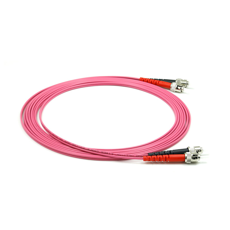 ST-ST/UPC Fiber Optic Patch Cord OM4 Multimode Duplex 50/125um 2.0mm PVC/LSZH