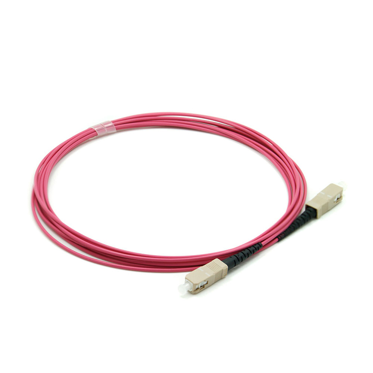 SC-SC/UPC Fiber Optic Patch Cord OM4 Multimode Simplex 50/125um 2.0mm PVC/LSZH
