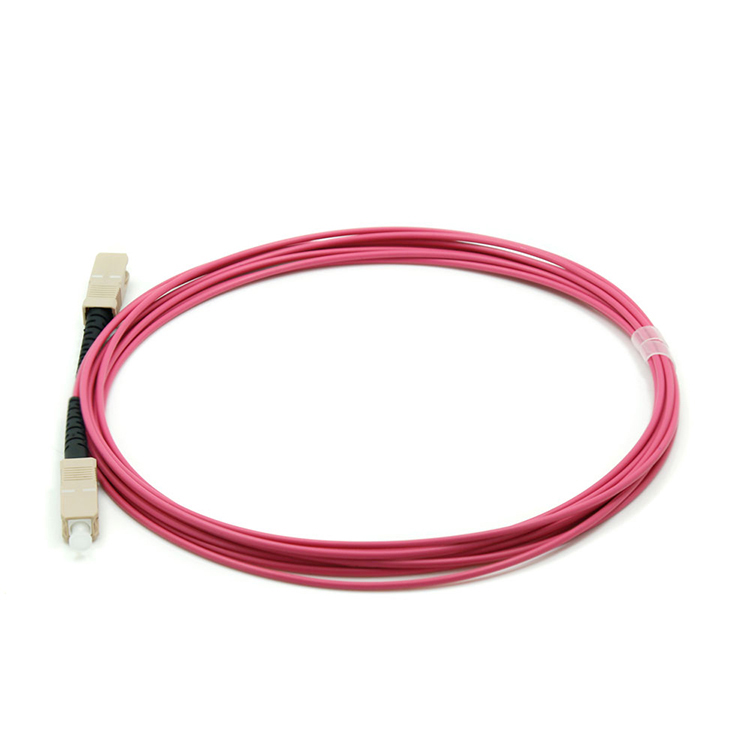 SC-SC/UPC Fiber Optic Patch Cord OM4 Multimode Simplex 50/125um 2.0mm PVC/LSZH