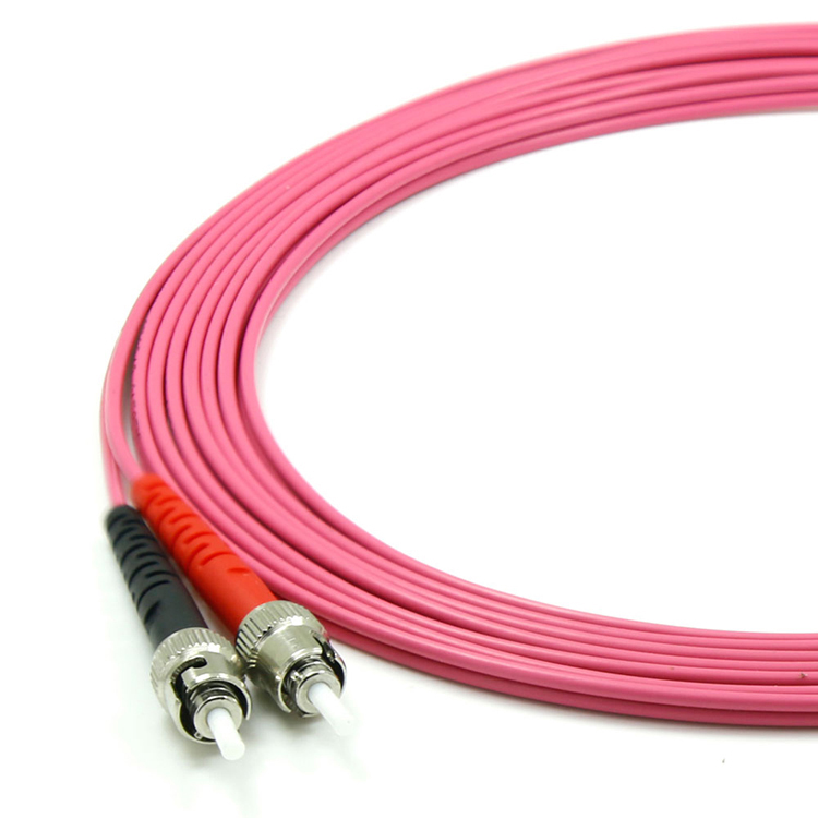 ST-ST/UPC Fiber Optic Patch Cord OM4 Multimode Duplex 50/125um 2.0mm PVC/LSZH