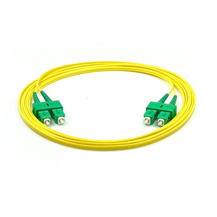 SC-SC/APC Fiber Optic Patch Cord Singlemode Simplex 9/125um 2.0mm PVC