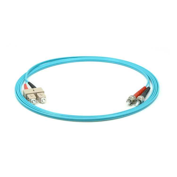 SC-ST/UPC Fiber Optic Patch Cord OM3 Duplex 2.0mm PVC/LSZH