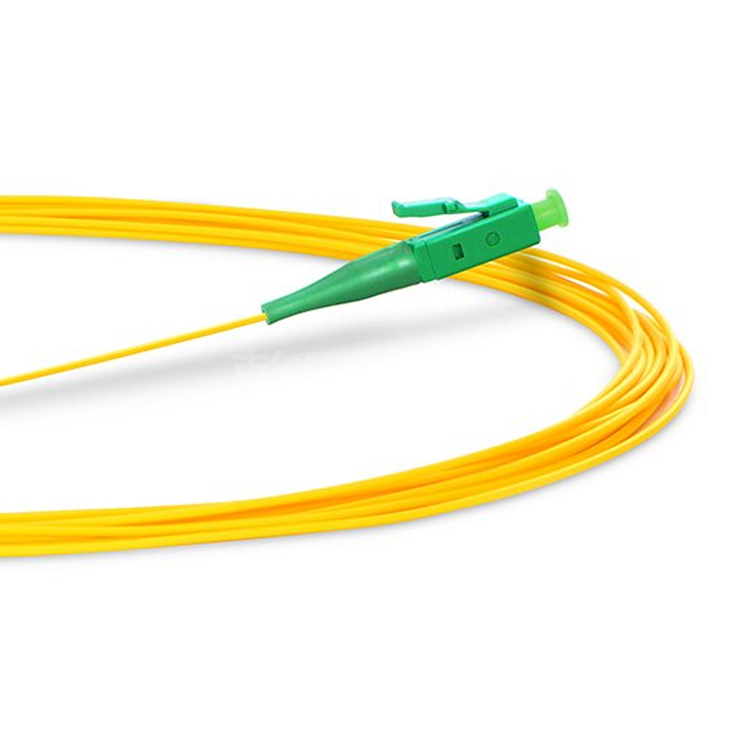 LC/APC Optical Fiber Pigtail OS2 Singlemode Simplex 9/125um 0.9mm PVC