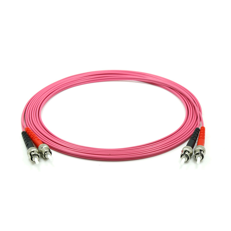 ST-ST/UPC Fiber Optic Patch Cord OM4 Multimode Duplex 50/125um 2.0mm PVC/LSZH