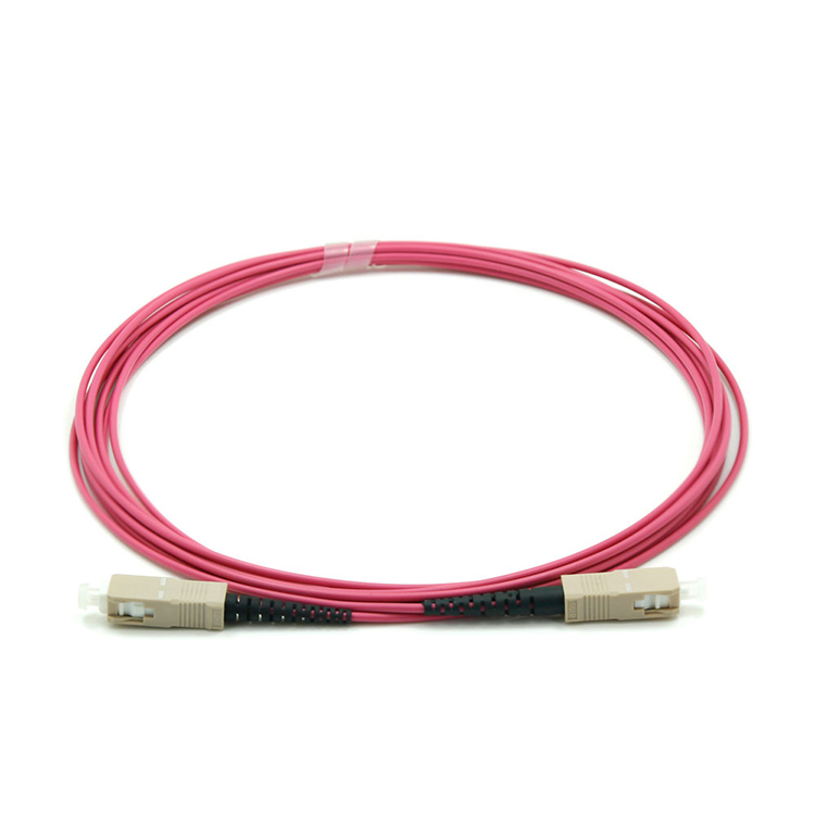 SC-SC/UPC Fiber Optic Patch Cord OM4 Multimode Simplex 50/125um 2.0mm PVC/LSZH