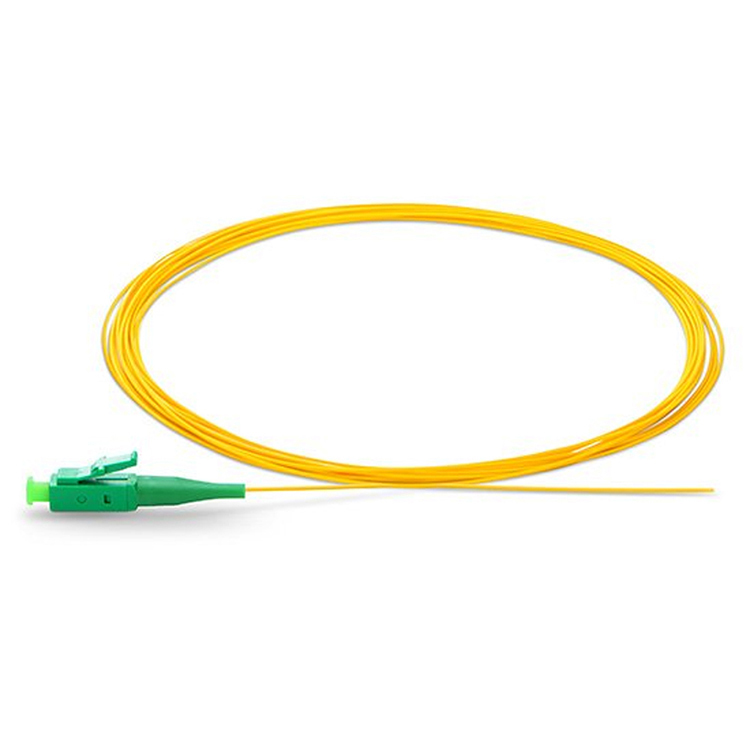 LC/APC Optical Fiber Pigtail OS2 Singlemode Simplex 9/125um 0.9mm PVC