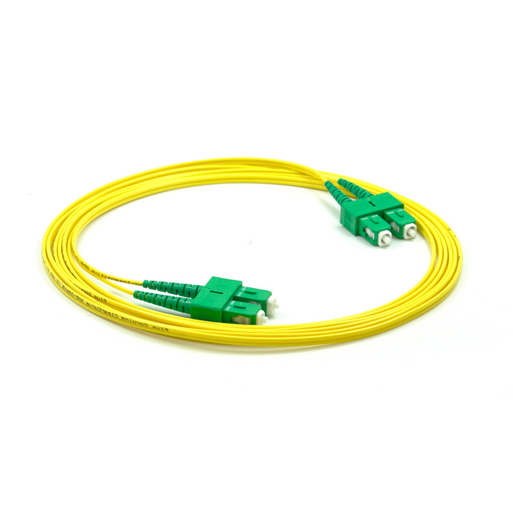 SC-SC/APC Fiber Optic Patch Cord Singlemode Simplex 9/125um 2.0mm PVC