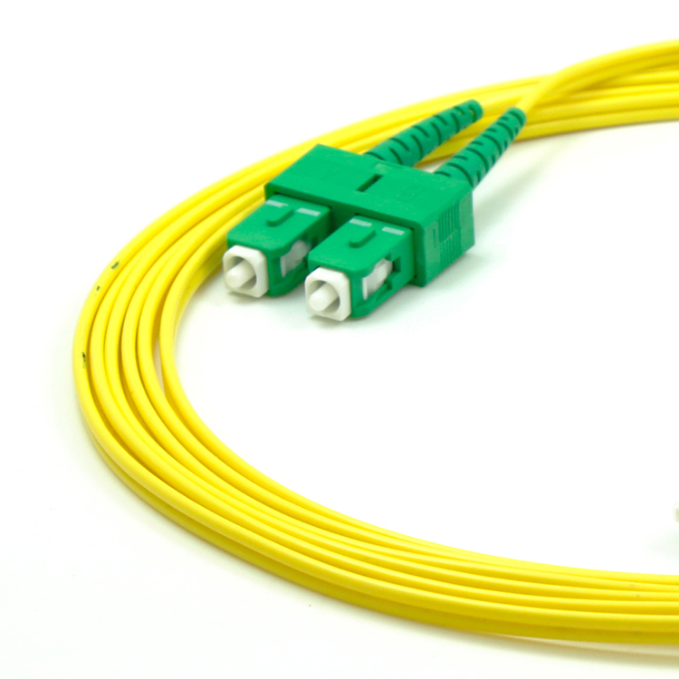 SC-SC/APC Fiber Optic Patch Cord Singlemode Simplex 9/125um 2.0mm PVC