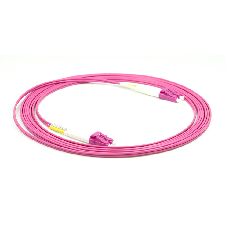 LC-LC/UPC Fiber Optic Patch Cord OM4 Multimode Duplex 50/125um 2.0mm PVC/LSZH