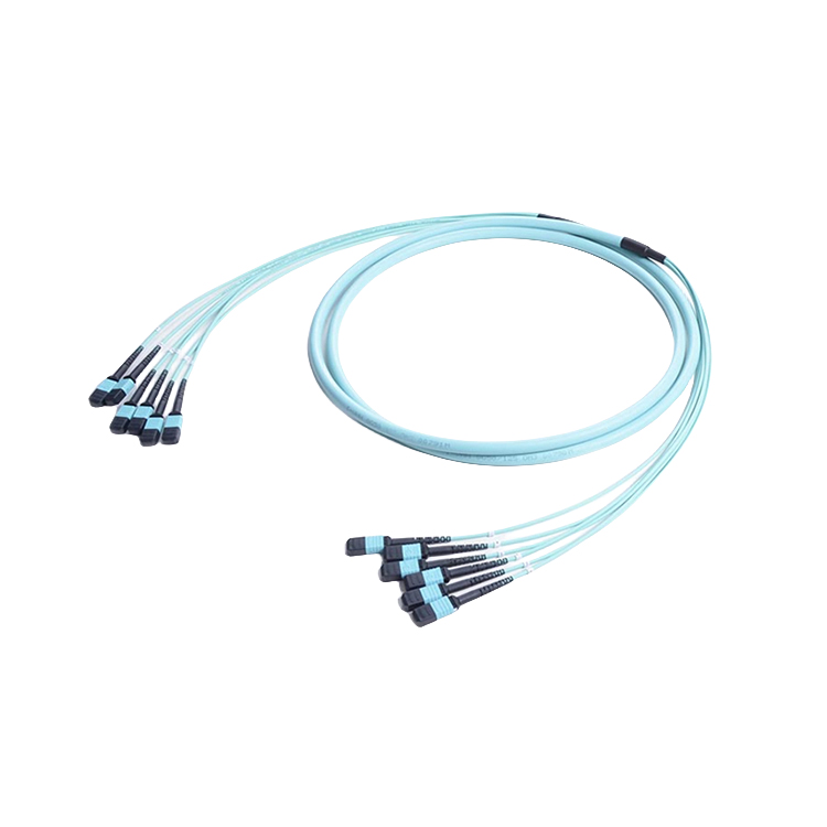 MTP®-MTP®/APC Female to Female Trunk Fiber Optic Patch Cord OM3 Multimode Simplex 3.0 mm