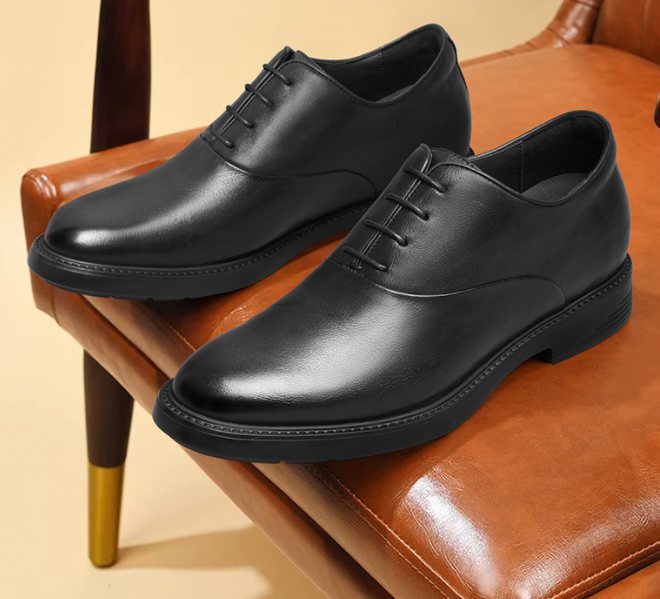 2025 New Arrival Factory Customization Men Dress Office Business Men Formal Shoes Lace up Fashion Mens Leather Shoe Height Increasing 7cm