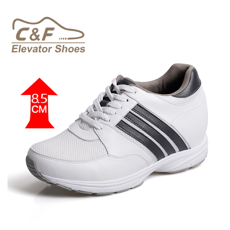 Fashion breathable 8cm Height increasing sport shoes