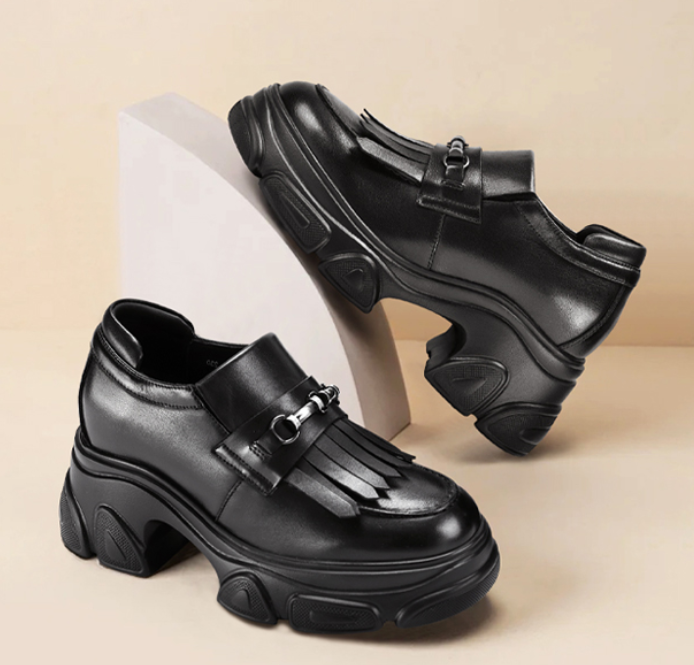 Dropshipping Custom Logo 2025 Fashion Leather Loafer Women Casual Dress Shoes