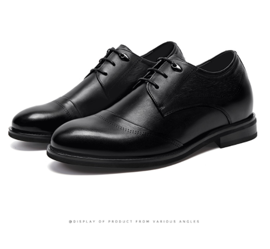 2025 Newest Design Stylish Large Size Mens Genuine Calf Leather Pointed Toe Business Dress Shoes Casual Breathable Anti-Slip Light Design Weddings