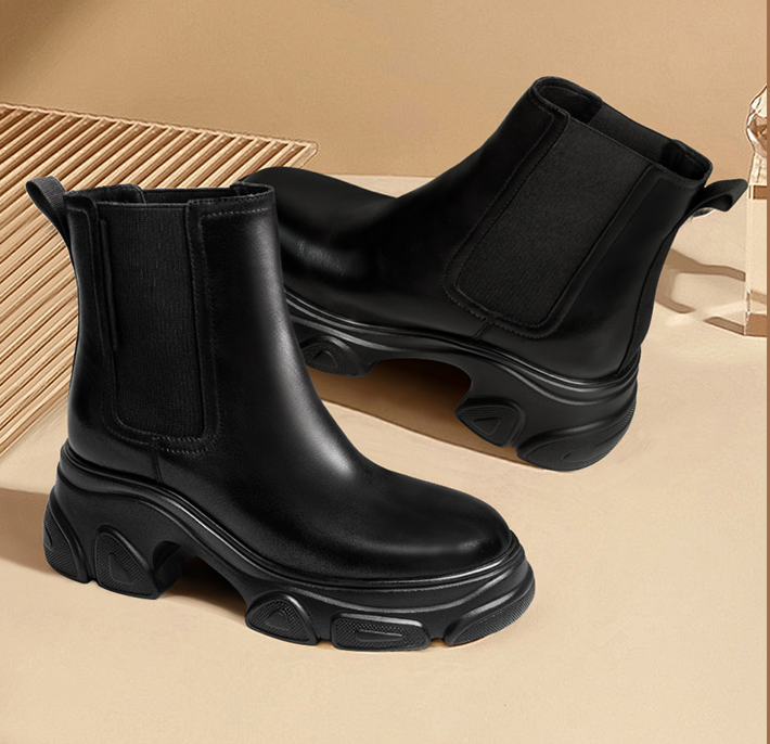 2025 New Arrival Girl Boots Hight Quality Custom Logo Fashionable Design Thick-soled Anti-Slip Outdoor Boots for Women Height Increasing 9cm