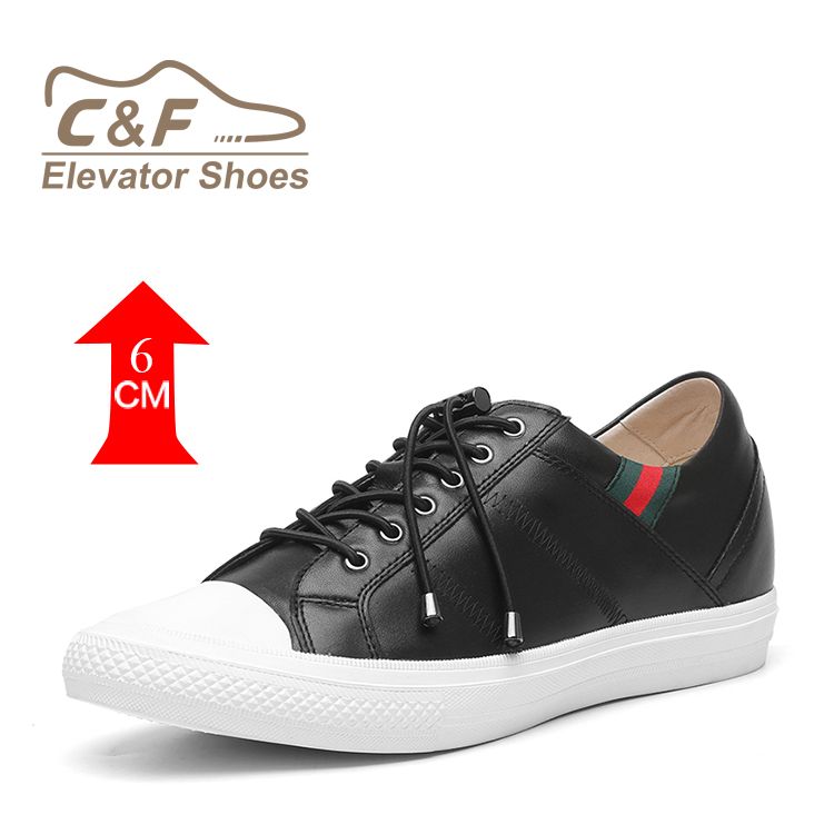 Fashion casual oem leather sneakers height increasing shoes men