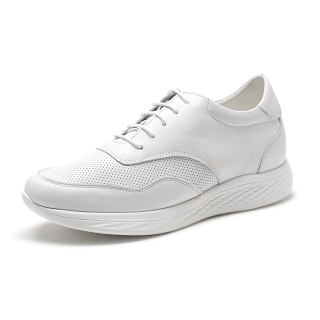 OEM White 7cm Height Increasing Sprot Men Elevator Shoes