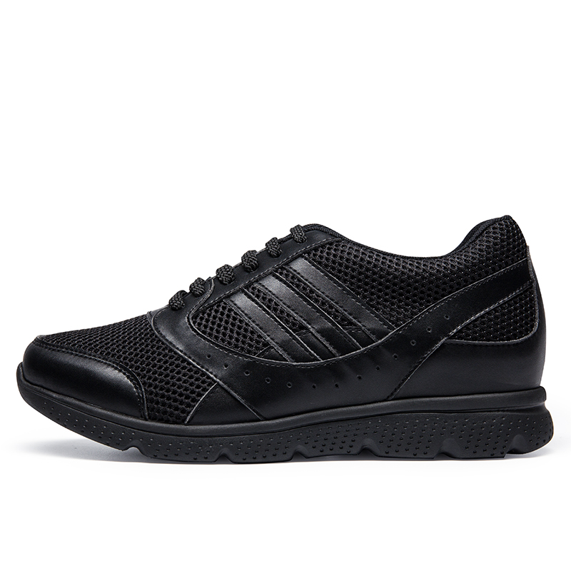 Height Increasing Black 10cm Men Sport Shoes