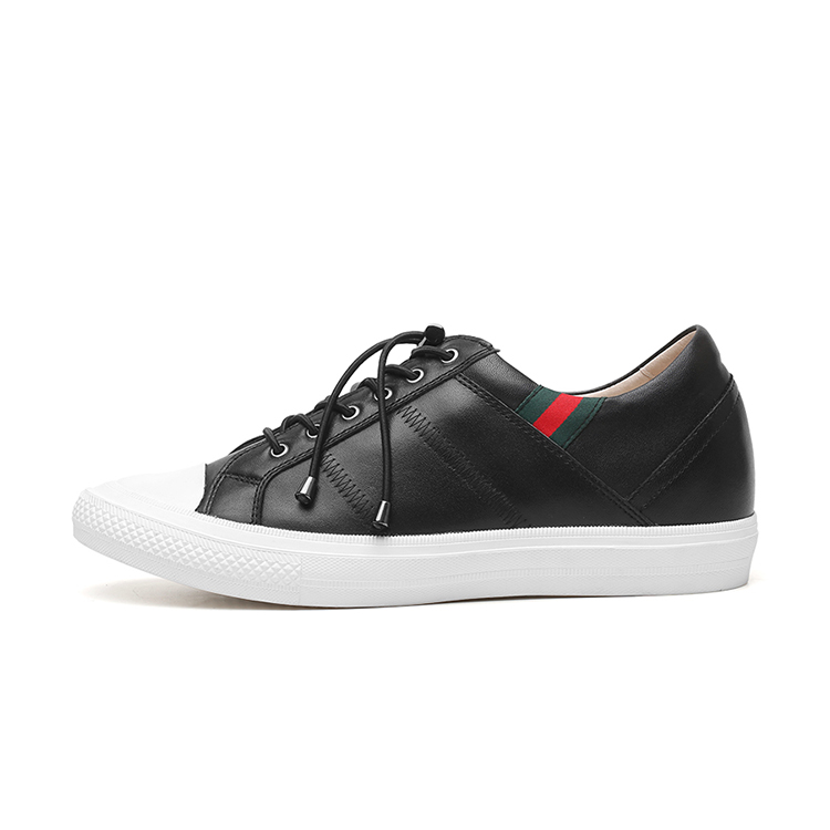 Fashion casual oem leather sneakers height increasing shoes men