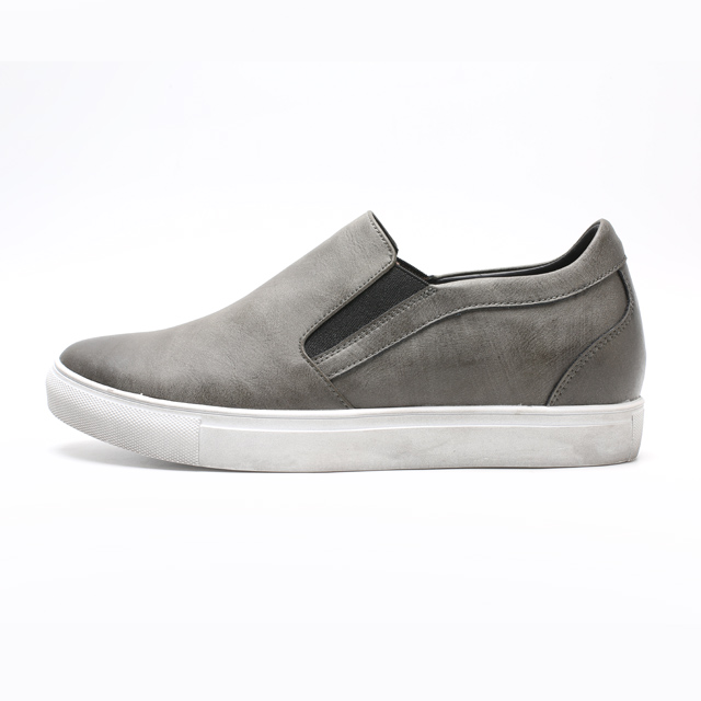Fashion Gray 6cm Height Height Men Casual Elevator Shoes