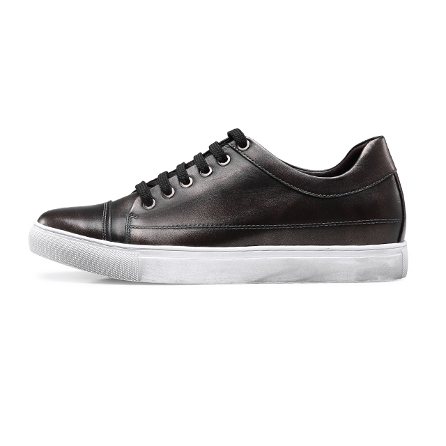 Black 6cm Height Increasing Casual Shoes For Men