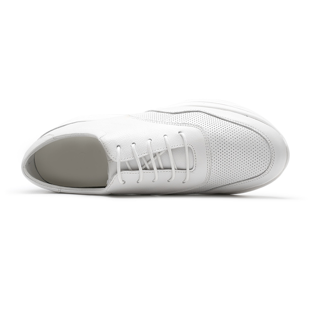OEM White 7cm Height Increasing Sprot Men Elevator Shoes