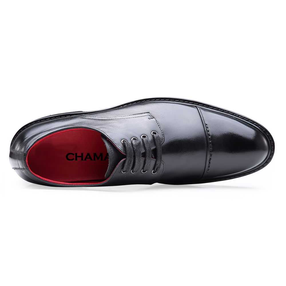 Black 7cm Height Wedding Men Dress Elevator Shoes