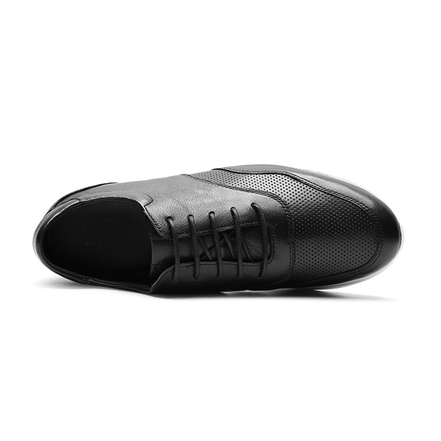 Black 7cm Height increasing Men Sport Elevator Shoes