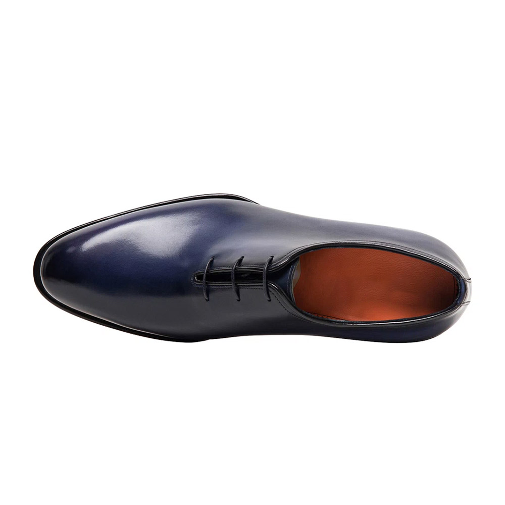 High-end Private Custom formal mens genuine leather dress blue elevator shoes