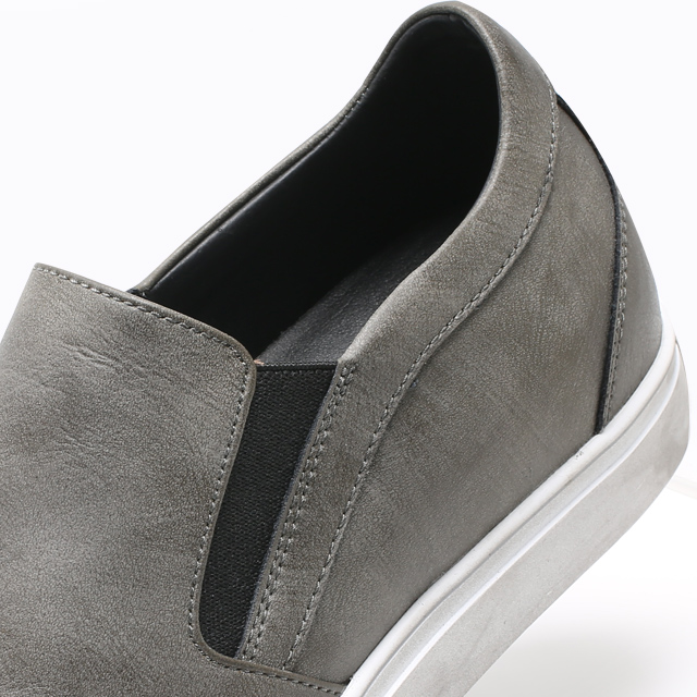 Fashion Gray 6cm Height Height Men Casual Elevator Shoes