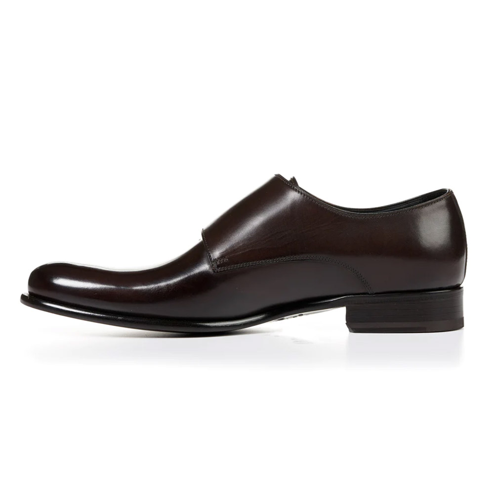 Factory custom invisible elevator shoes double monk strap leather shoes men