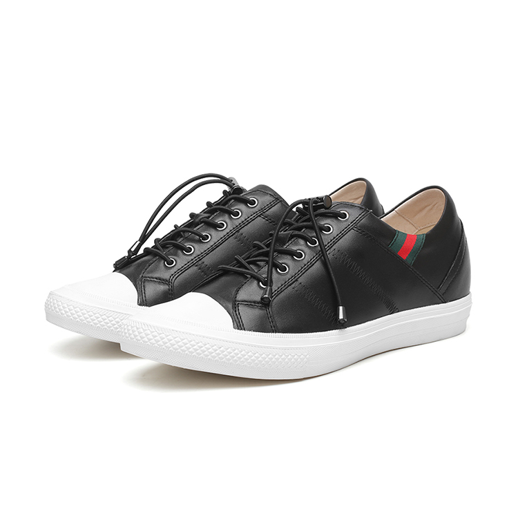 Fashion casual oem leather sneakers height increasing shoes men