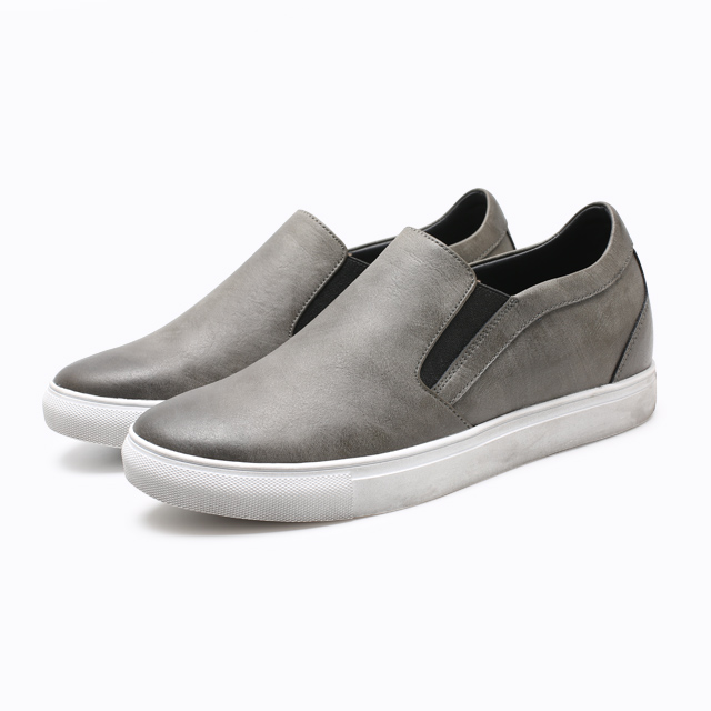 Fashion Gray 6cm Height Height Men Casual Elevator Shoes