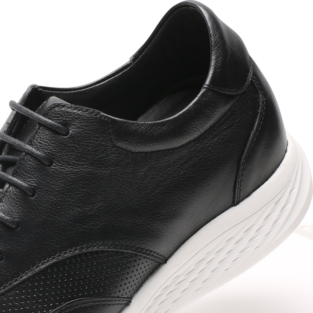Black 7cm Height increasing Men Sport Elevator Shoes