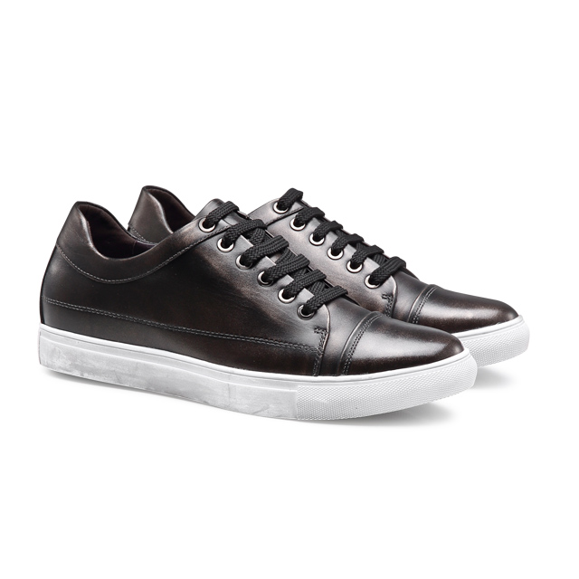 Black 6cm Height Increasing Casual Shoes For Men