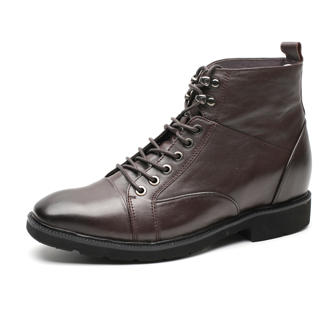 Genuine leather elevator boots formal dress shoes for men
