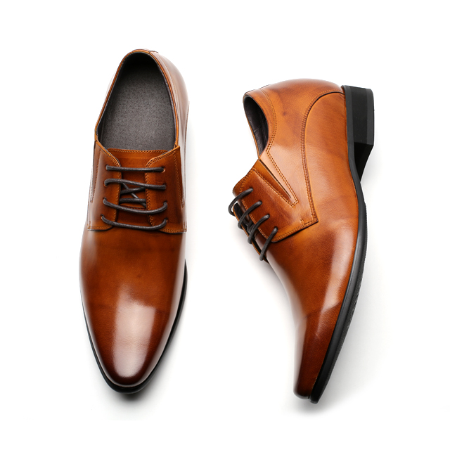 Chinese guangzhou shoes supplier soft calf leather party elevator dress shoes