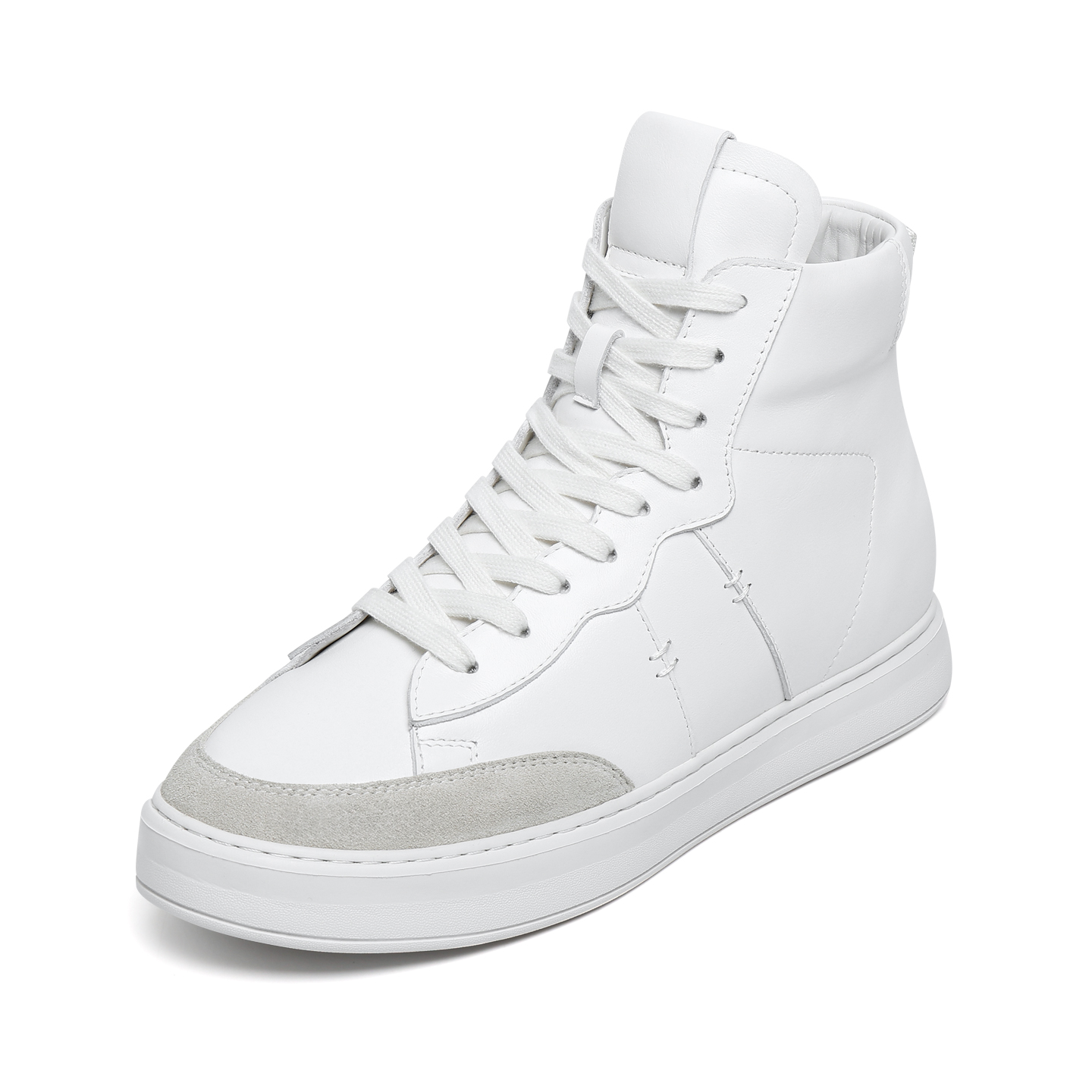 2025 New Arrival Invisible Inner Height Increasing Shoes Cow Leather Upper Men's Casual Shoes High Top Male Elevator Shoes for Men