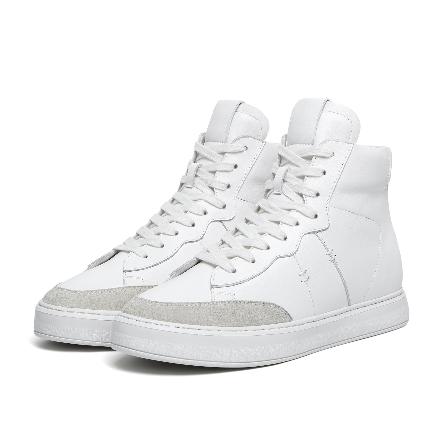 2025 New Arrival Invisible Inner Height Increasing Shoes Cow Leather Upper Men's Casual Shoes High Top Male Elevator Shoes for Men