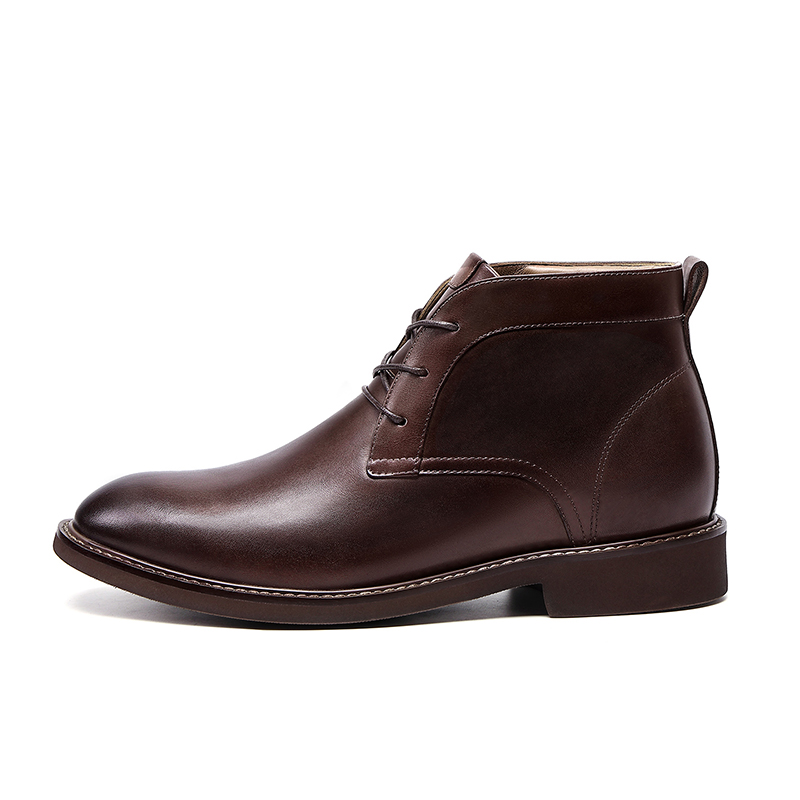 2025 Trending Newest Stylish Plus Size Genuine Leather Men's Work Shoes Waterproof Short B Boots Shoes Comfortable Style Sport Outdoor Man Shoes