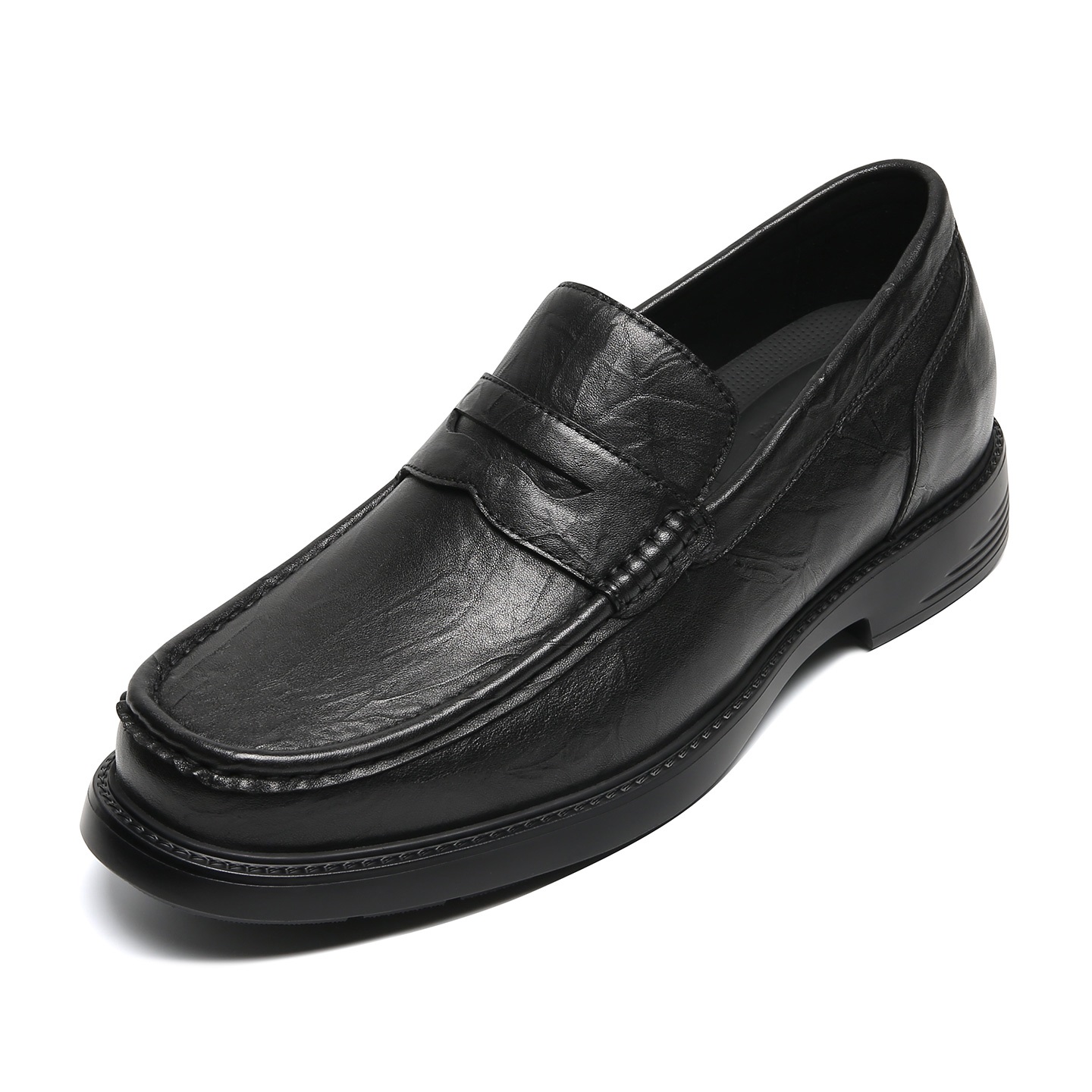 2025 Trending High Quality Vintage Mocasin Black Hand-grained cowhide Men's Casual Dress Shoes Handmade Oxfords Soft and Wear-Resistant Loafers for Man