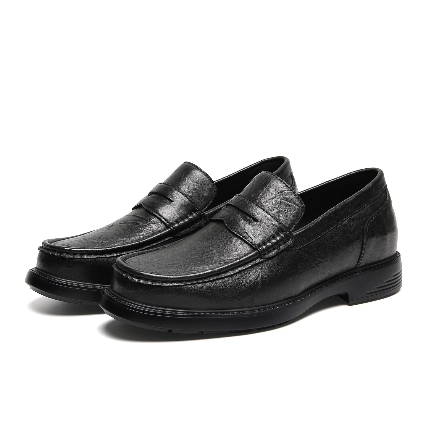2025 Trending High Quality Vintage Mocasin Black Hand-grained cowhide Men's Casual Dress Shoes Handmade Oxfords Soft and Wear-Resistant Loafers for Man