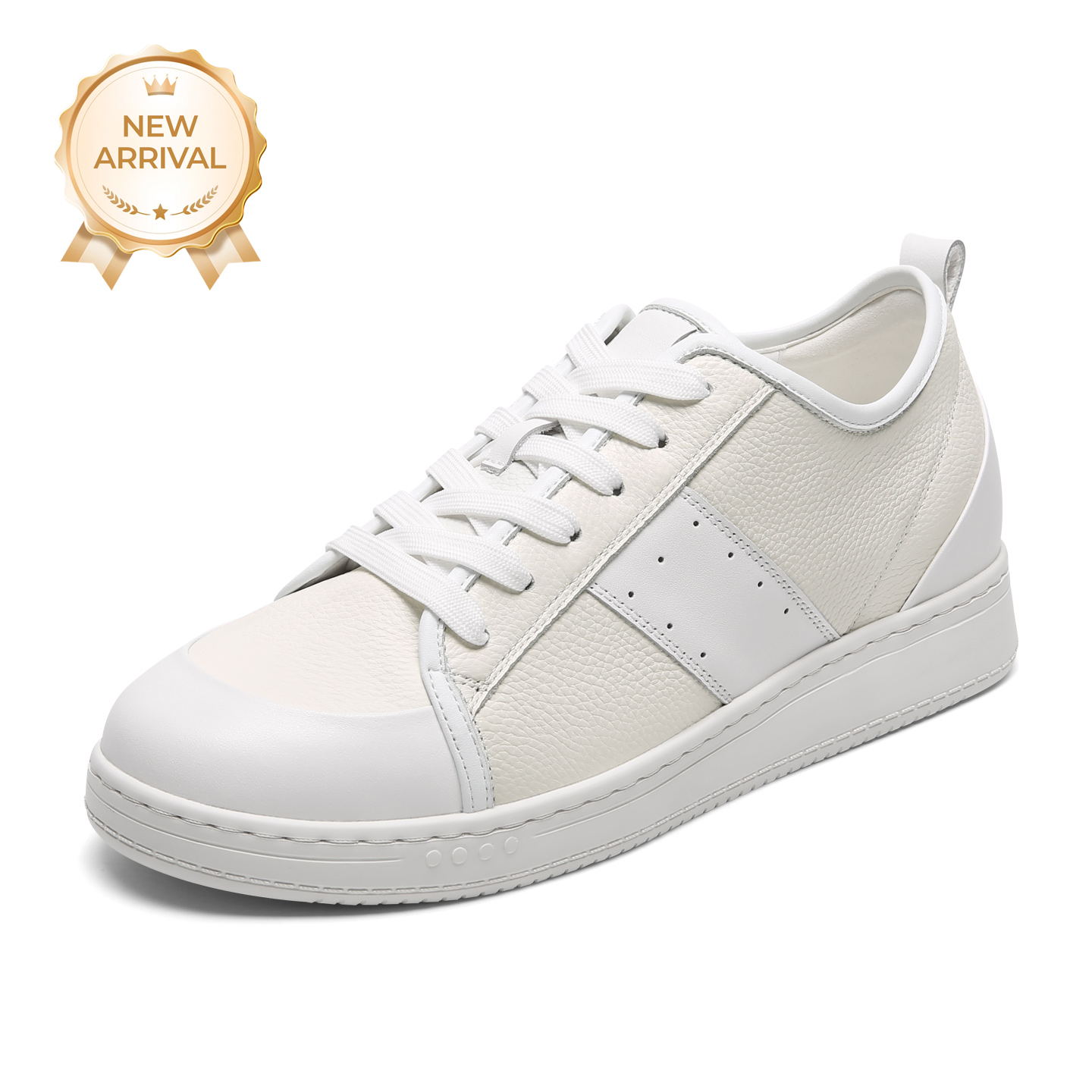 Newest Custom White Walking Sport Sneaker Hiking Shoes Fashion Leather Casual Flats with Breathable Sheepskin Lining