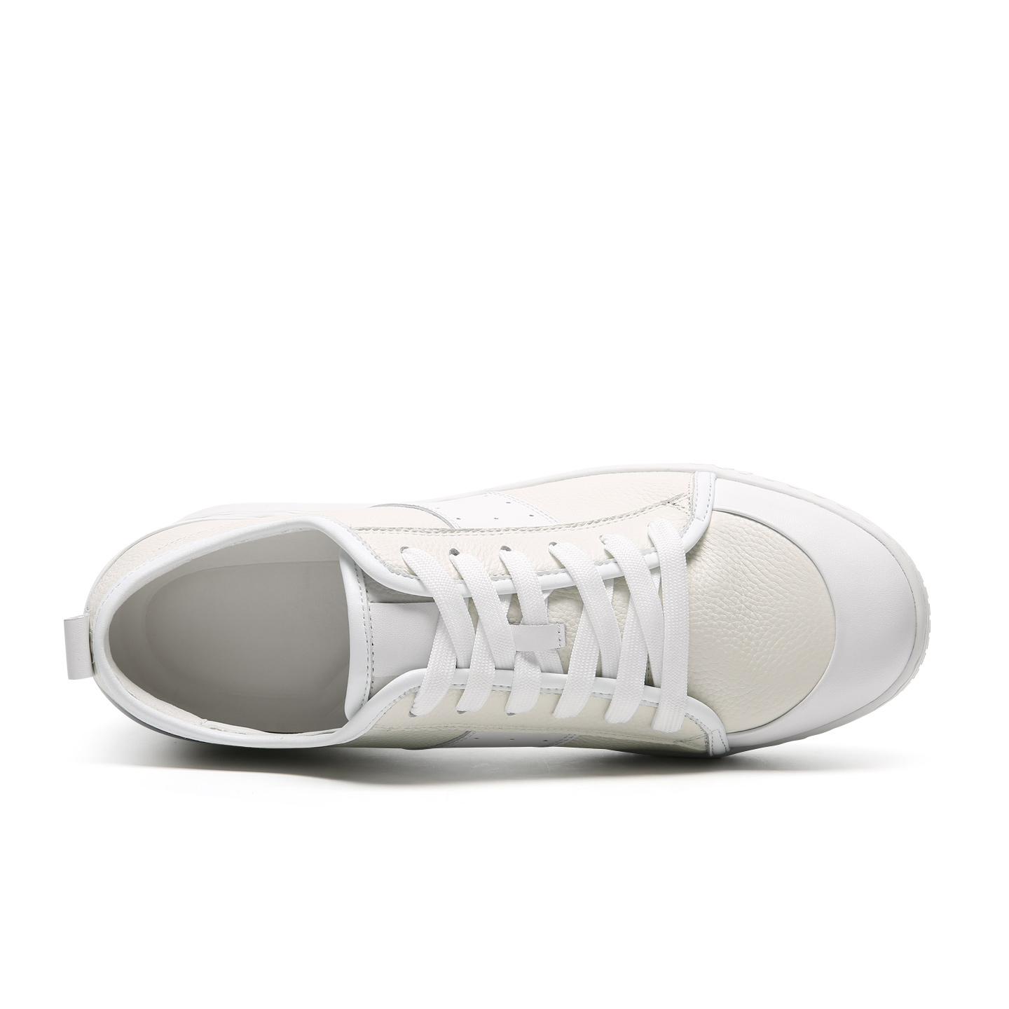 Newest Custom White Walking Sport Sneaker Hiking Shoes Fashion Leather Casual Flats with Breathable Sheepskin Lining